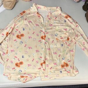 Colorful Fruit and Floral Print pajama set